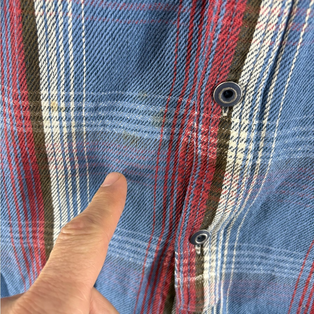 Polo Ralph Lauren Men Plaid Flannel Shirt Size XL Blue Cotton - Picture 4 of 8